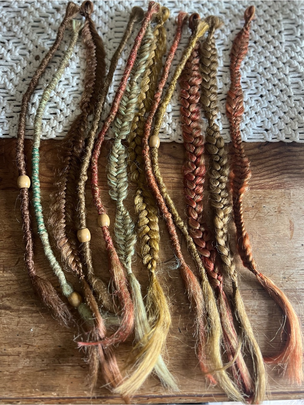 Hand-Braided Colorful Hair Extensions - Multi-Color - Picture 6 of 7
